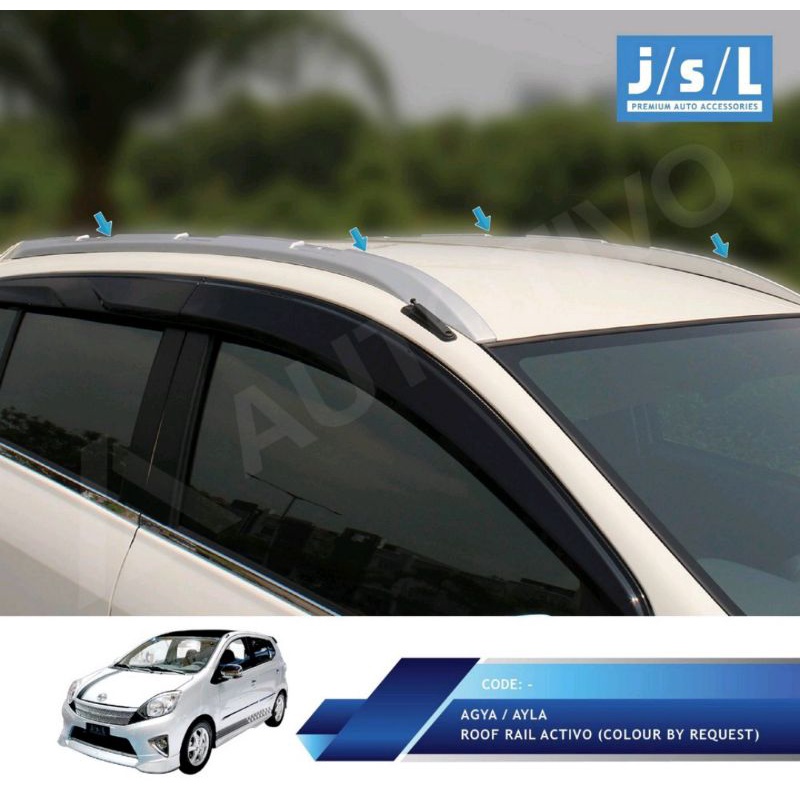 Toyota Agya / Ayla Roof Rail Activo (Colour by Request)
