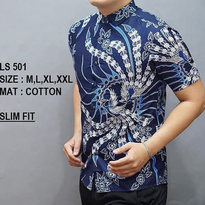 KEMEJA BATIK PRIA SLIM FIT / BAJU BATIK PRIA SLIM FIT LS501