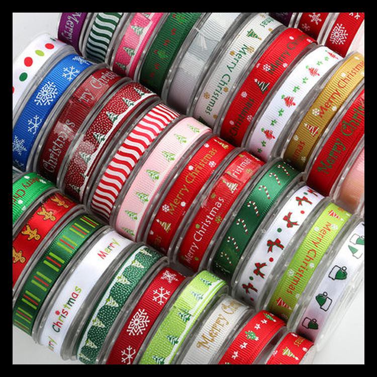 

(BAYAR DITEMPAT) PITA NATAL / RIBBON HIAS KADO METER KAIN DESIGN CHRISTMAS KODE 882