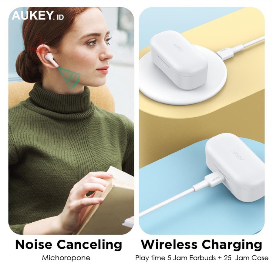 Headset/TWS Aukey EP-T21P Wireless Charging Earbuds 10mm Drivers IPX6