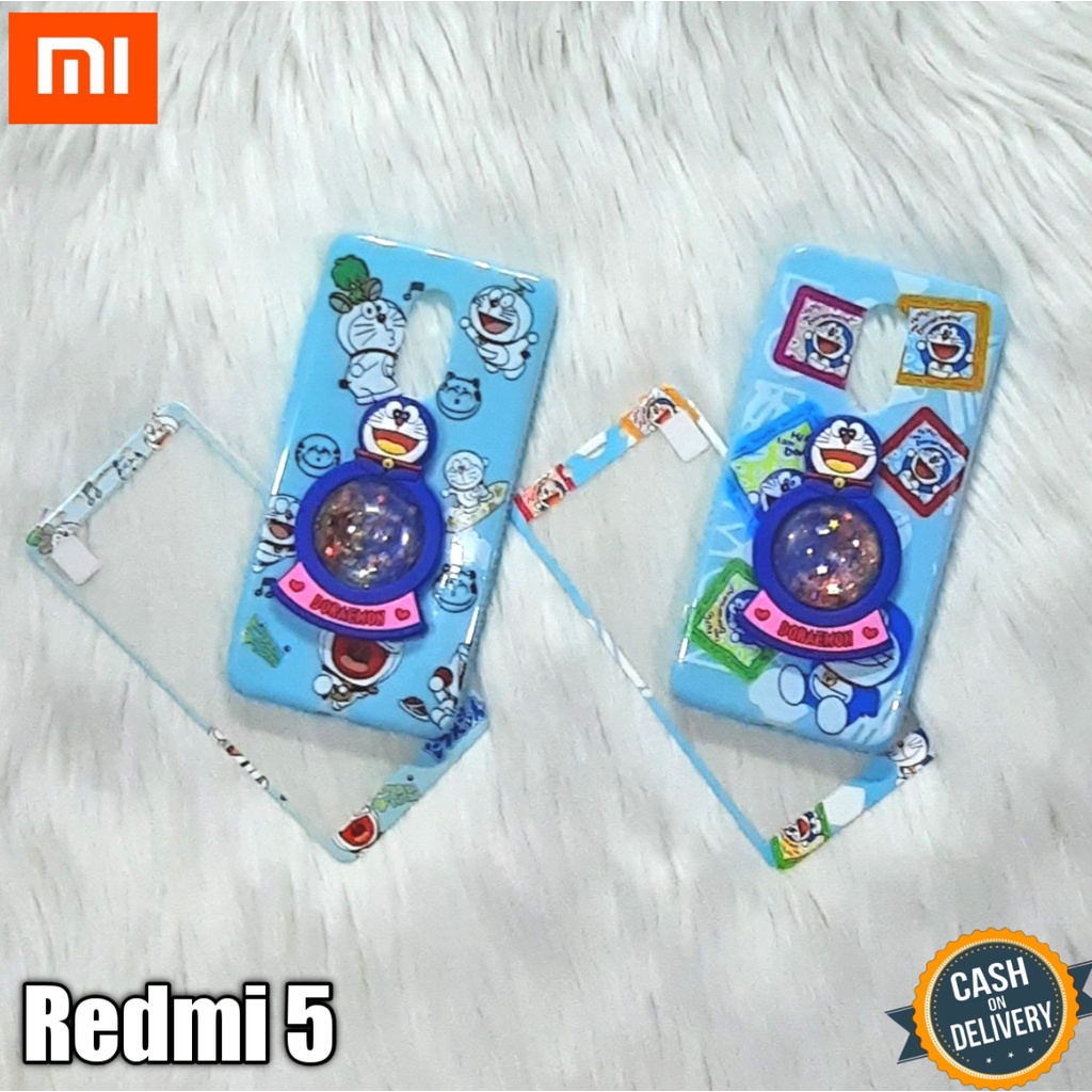 Case Hp Xiaomi Redmi 5 Softcase 360 Water Timbul + Tempered Glass