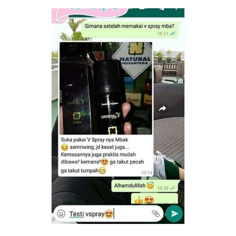 Crystal V Spray Feminine Hygiene Asli NASA - Mengatasi Masalah Kewanitaan Serta Merawat Kebersihan Original