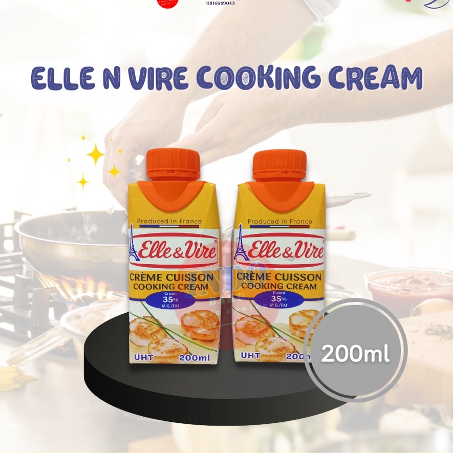 

Elle & Vire Cooking Cream 200ml (Khusus Gosend/Grab Express)