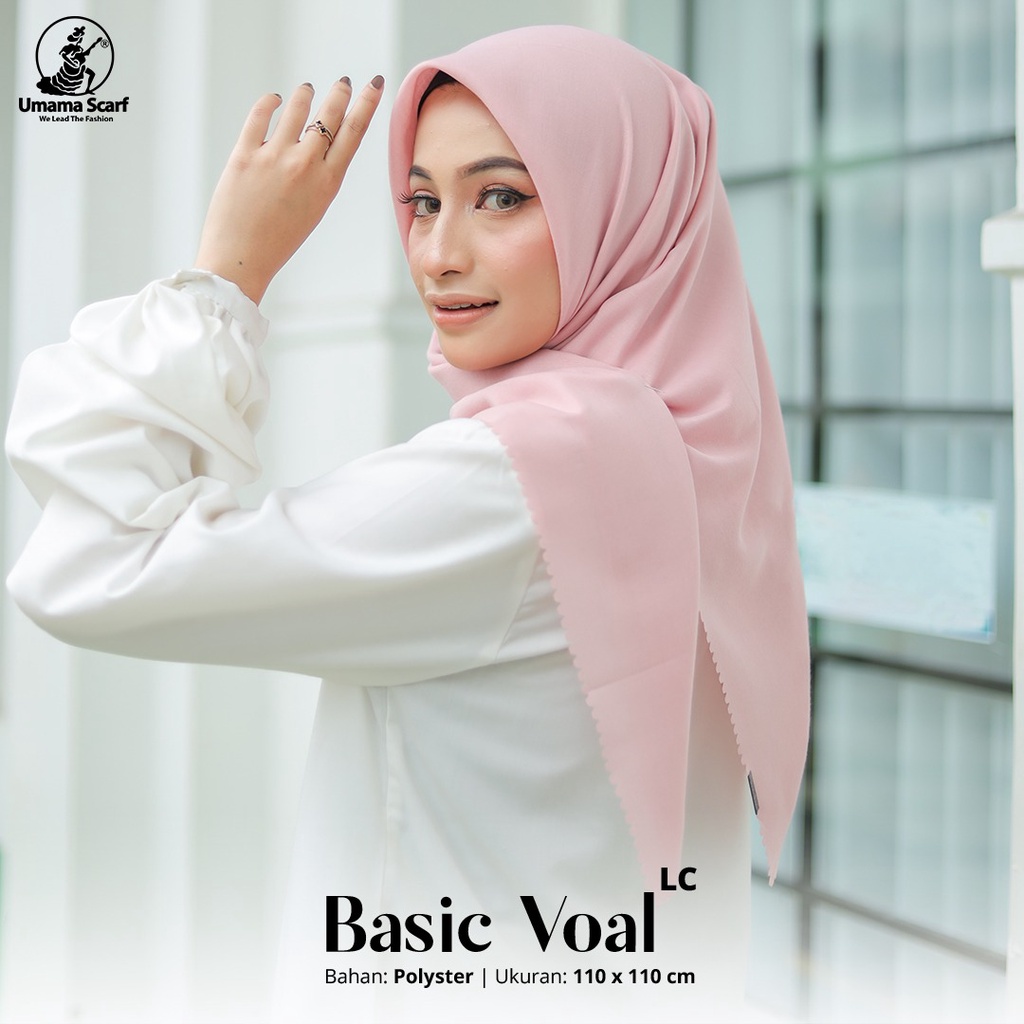 Hijab Segi empat Basic Voal Lasercut Polos By Umama Kerudung Segiempat Miracle Pasar Hija'b