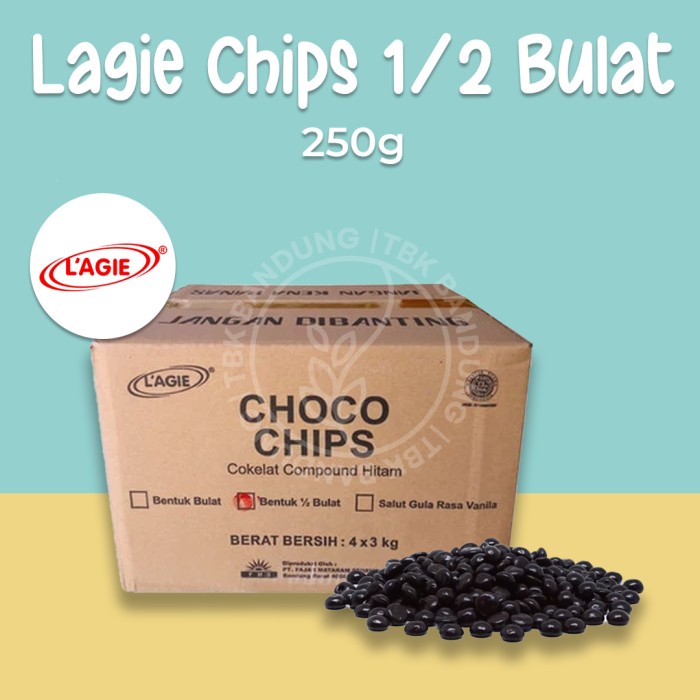 

COKELAT- LAGIE CHOCO CHIPS 1/2 BULAT 250 GR -COKELAT.