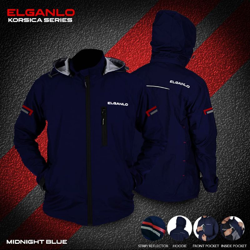 Jaket Harian Pria Keren Jacket Motor Cowo Premium Parasit Anti Air Coach Hoodie Hitam Polos Model Ha