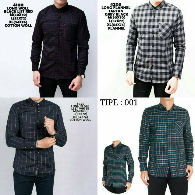 KEMEJA PRIA FLANEL PANJANG SLIMFIT KEMEJA ANAK MUDA KEMEJA DISTRO MURAH CASUAL/FORMAL