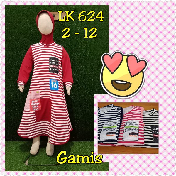 Baju Gamis Anak Perempuan 4-12 thn LK624