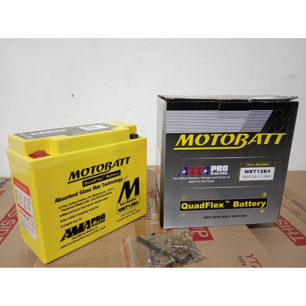 Aki motor Ducati Multi Strada MBT12B4 Motobatt Quadflex