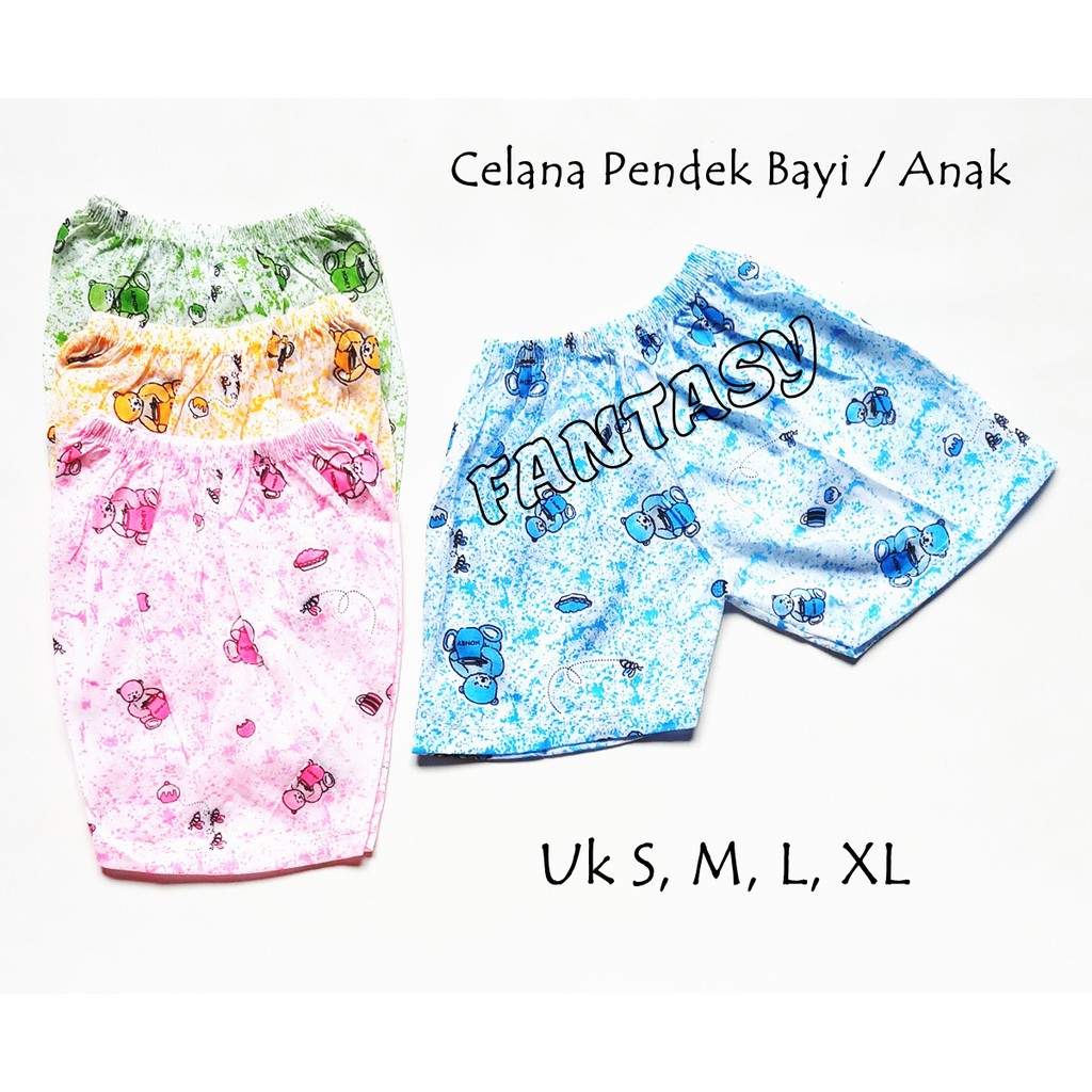 Celana Pendek Bayi Anak Fantasy / Celana Pendek Harian Ukuran S - XL