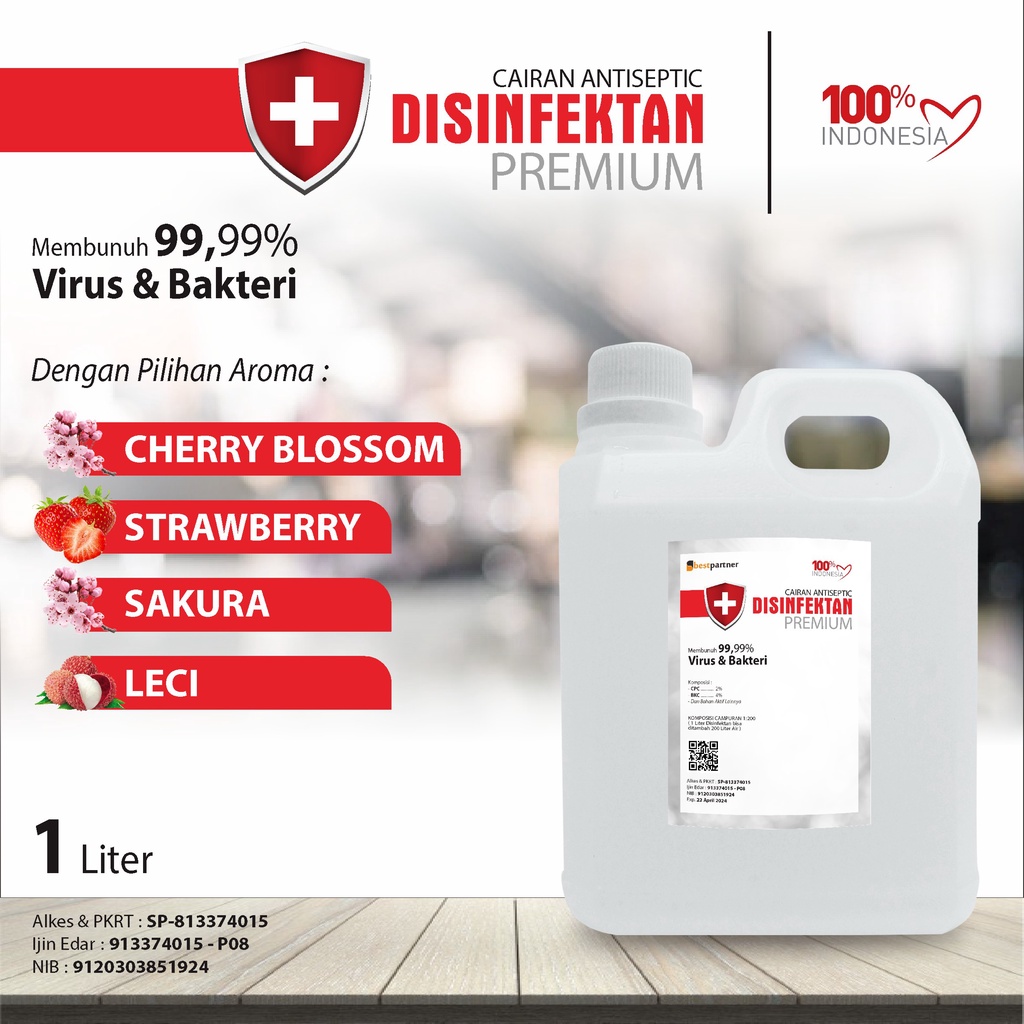 Desinfektan Premium Macam Varian Aroma Segar 1 LIter / Cairan Desinfektan  1 liter Aroma (Jerigen)