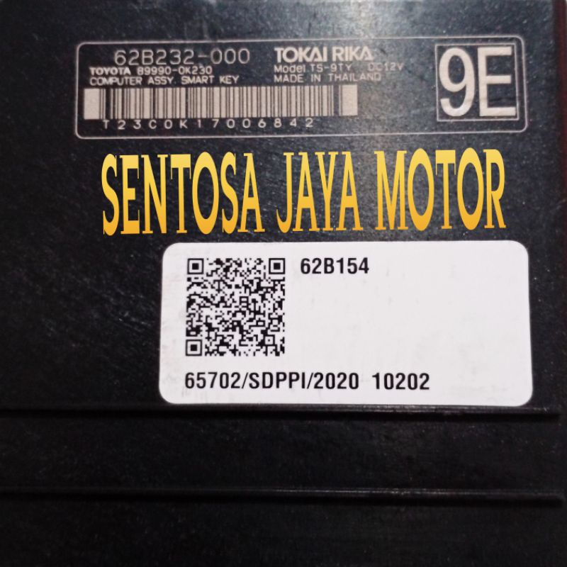 Camputer,Kamputer,Ecu Assy Smart Key Toyota Innova Reborn Fortuner VRZ Hilux 89990-0K230 Original