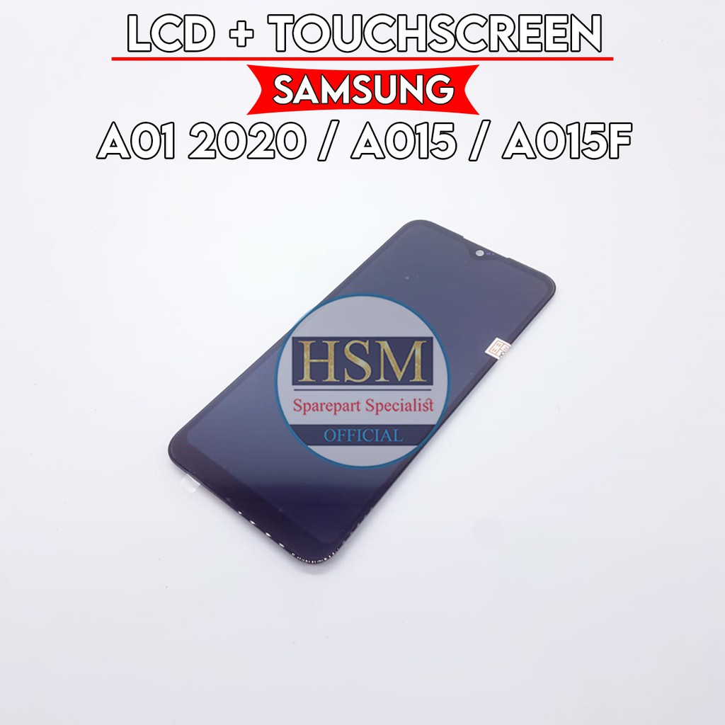 LCD SAMSUNG GALAXY A01 2020 / A015 / A015F FULLSET TOUCHSCREEN ORI OEM SMALL CONNECTOR