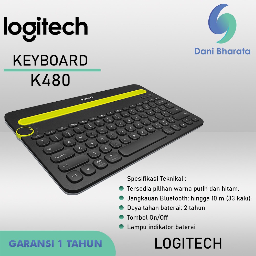 Logitech Bluetooth Multi-Device Keyboard K480 100% ORIGINAL
