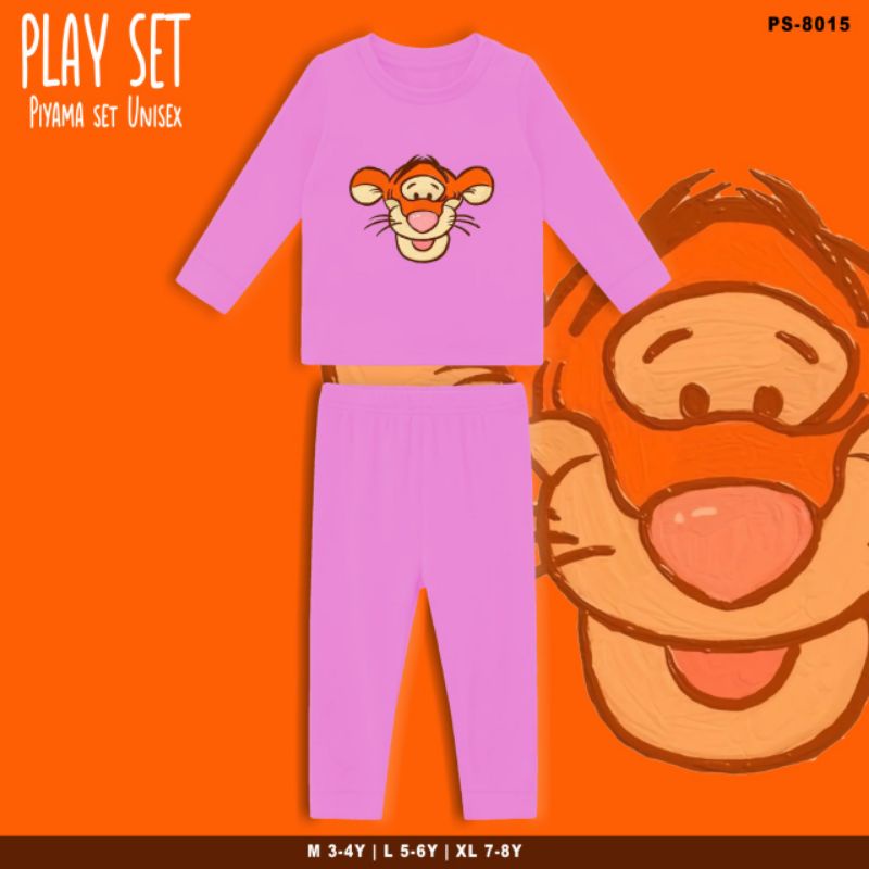 SETELAN PIYAMA ANAK-ANAK GAMBAR TIGER/PLAYSET KIDS TIGER BABYTERRY