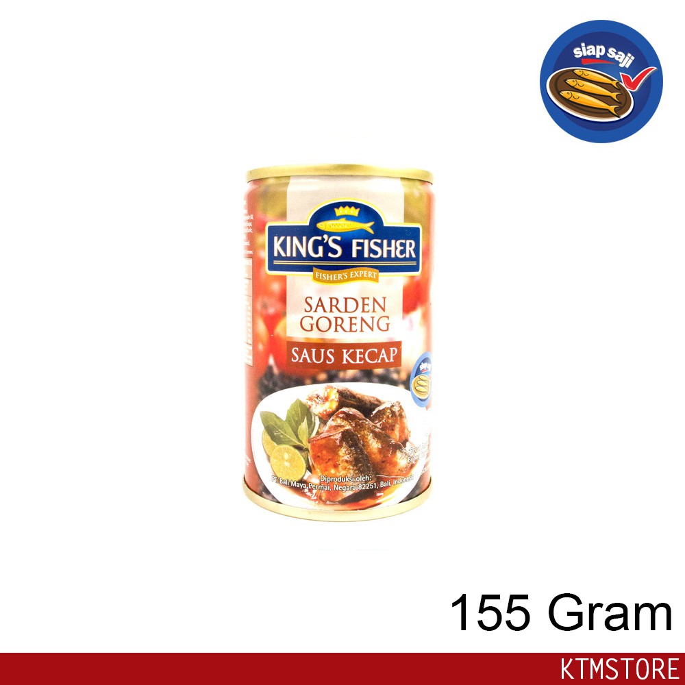 

KtmStore King's Fisher Sarden goreng mini rasa saus kecap Makanan Kaleng 155 g kings fisher