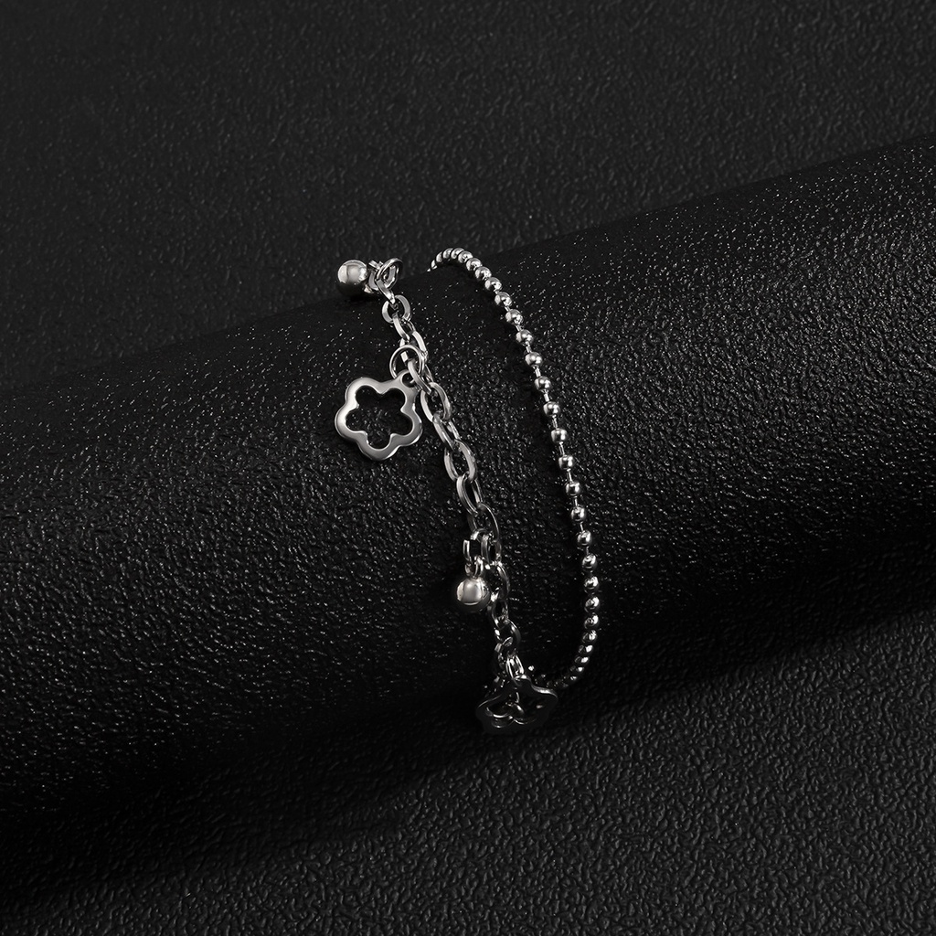 Hollow Flower Pendant Double Bracelet Female Chain Bracelet