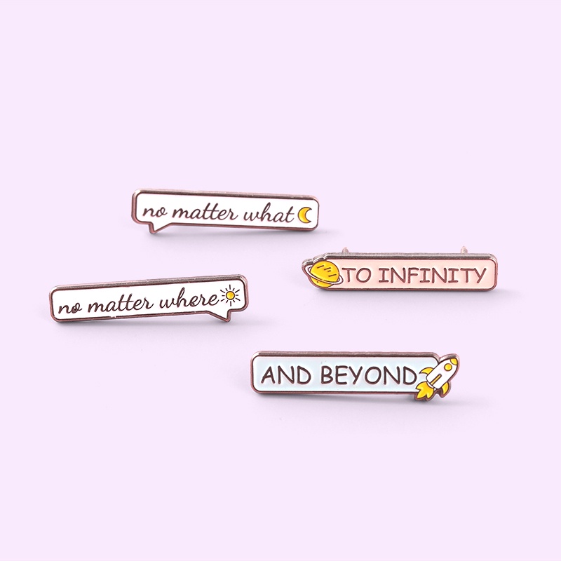 Bros Pin Enamel Desain And Beyond No Matter What Untuk Tas Ransel Wanita