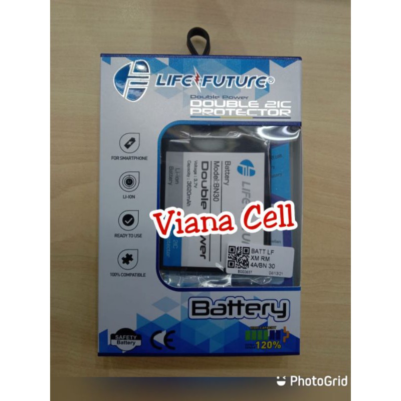DOBEL BATERAI BATREI BATTERY XIAOMI REDMI 4A BN30 BN 30 DOUBLE POWER LIFE FUTURE