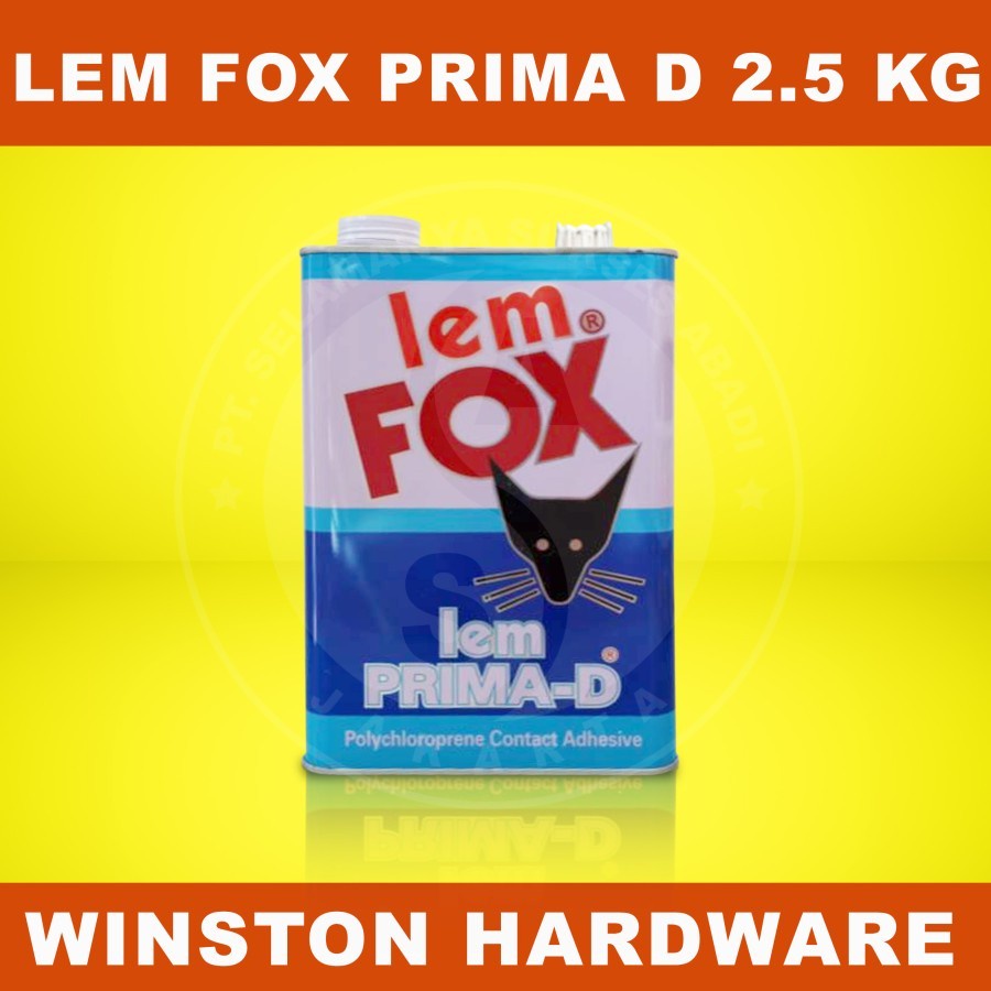 

JUAL Lem HPL Fox Prima D 168 Kuning Merah Galon Kecil Kaleng 2,5 Kg murah