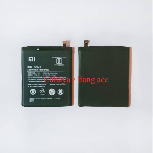 BATERAI XIAOMI REDMI NOTE 4 BN41 BATTERY XIAOMI BN41 ORI