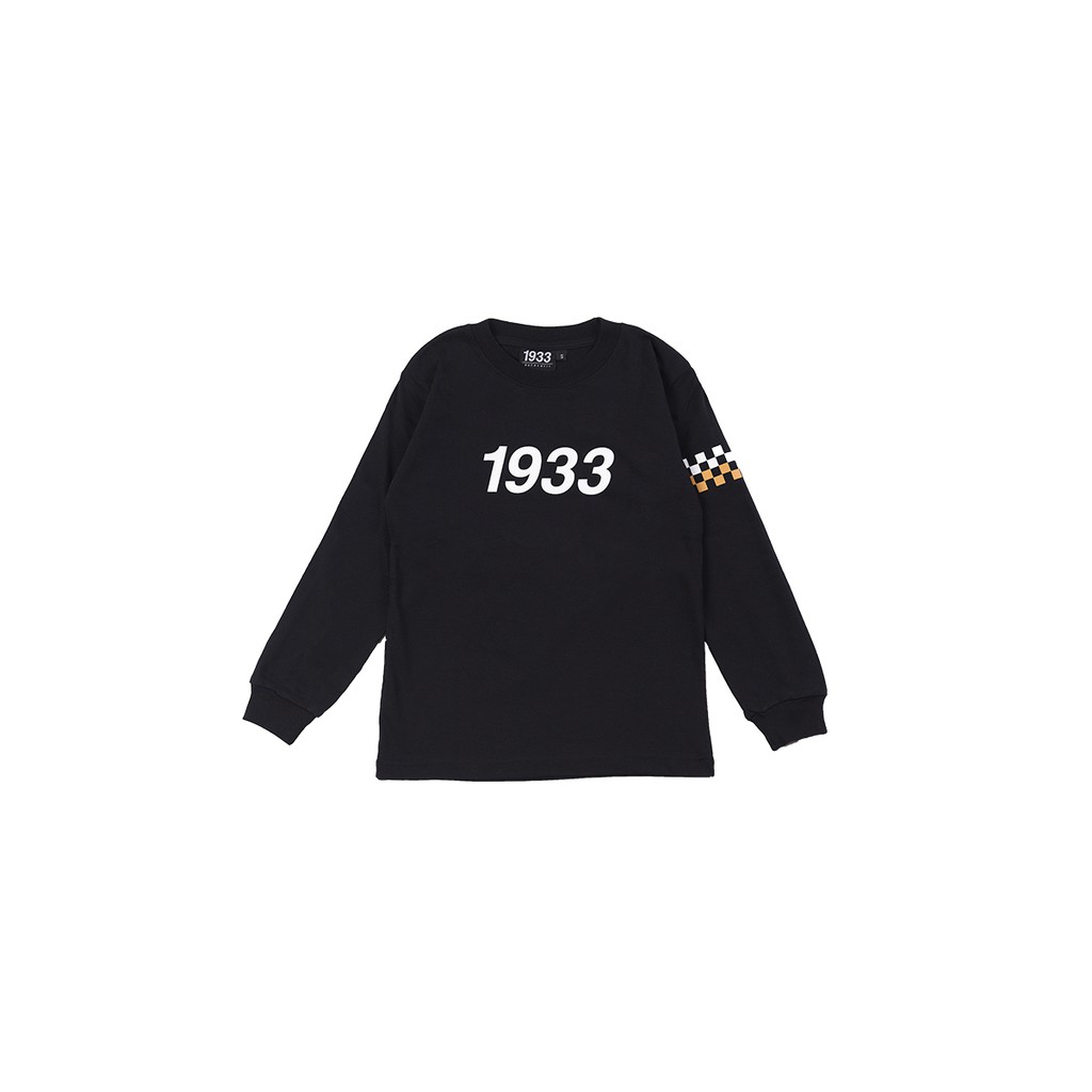 Kids Black Checkerboard - Long Sleeve T-shirt