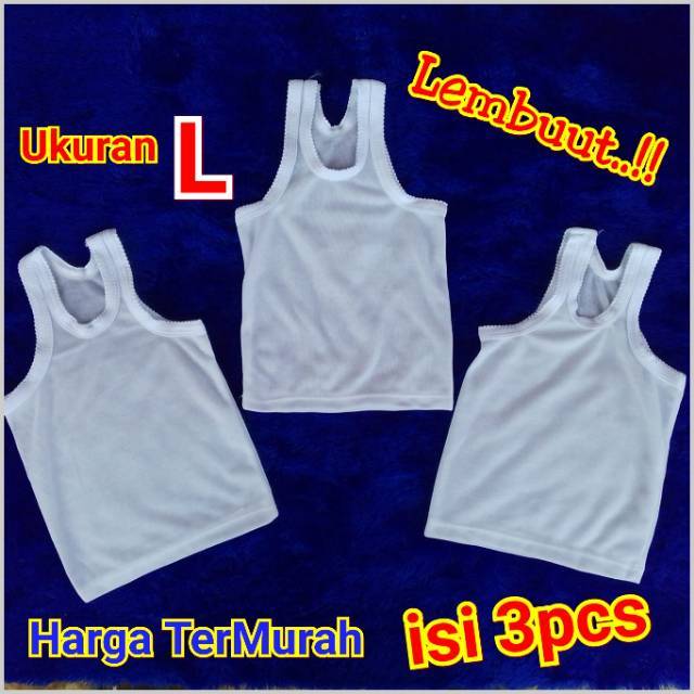 Singlet Bayi 3pcs UKURAN L kaos dalam baju anak bayi