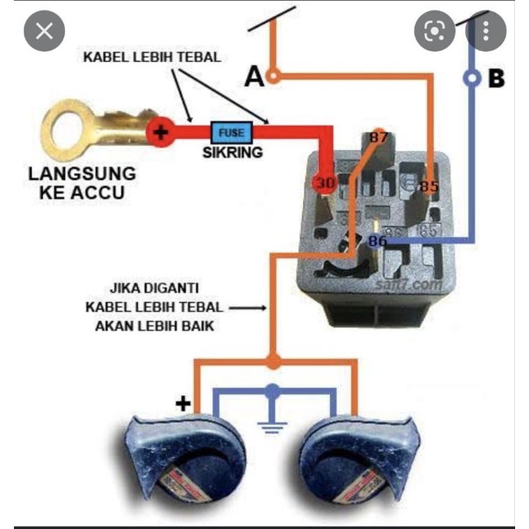 Riley Lampu &amp; klakson K4+indikator lampu