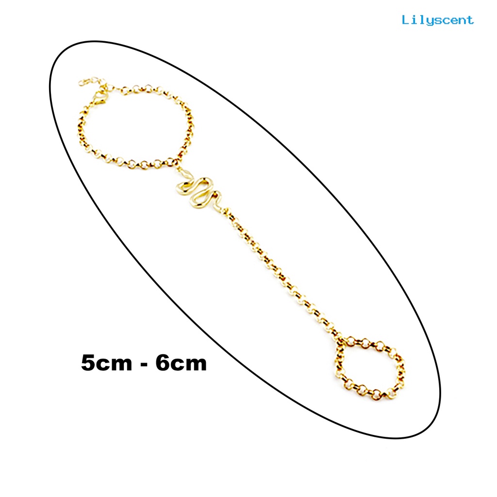 Ls Gelang Cincin Jari Wanita Desain Ular Bahan Alloy Adjustable Untuk Pesta