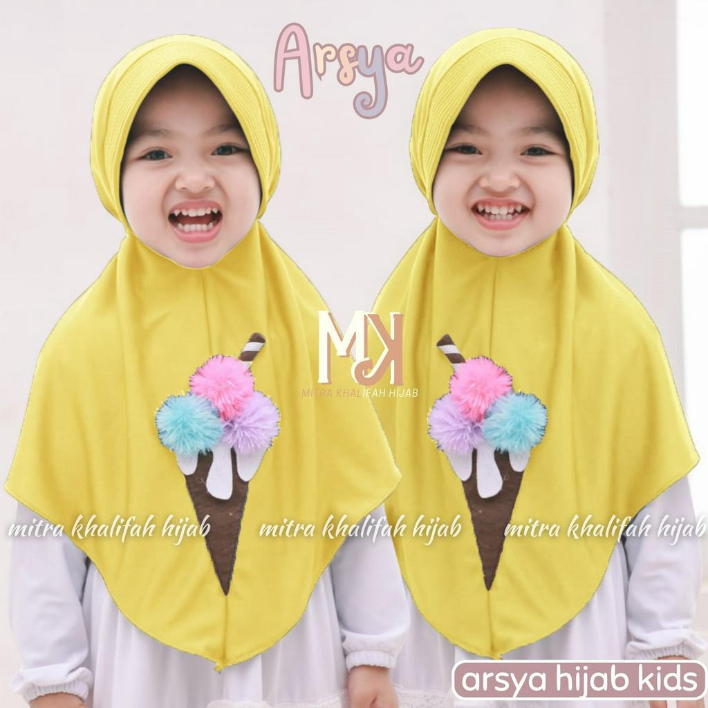 JILBAB ANAK ARSYA / HIJAB ANAK ARSYA ICE CREAM BERGO ANAK ARSYA / Jilbab Anak Bergo ARSYA / HIJAB AR