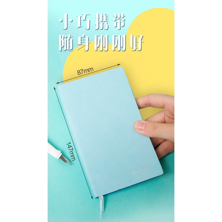 Note A6 Buku Cover Kulit Dompet Premium Catatan Tulis Kerja Cover Kulit Kertas Blue Grey Memo Menulis Line Garis Pink Blue Notebook Elegant Polos Garis Memo