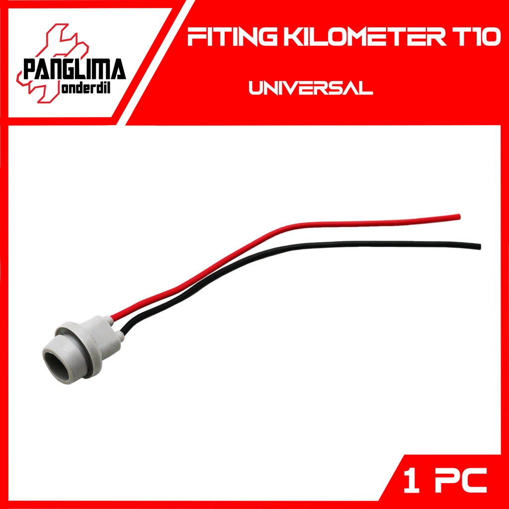 Fitting Socket Kilometer T10-T 10 Fiting-Piting-Pitting Soket Lampu-Bohlam Kilo Meter