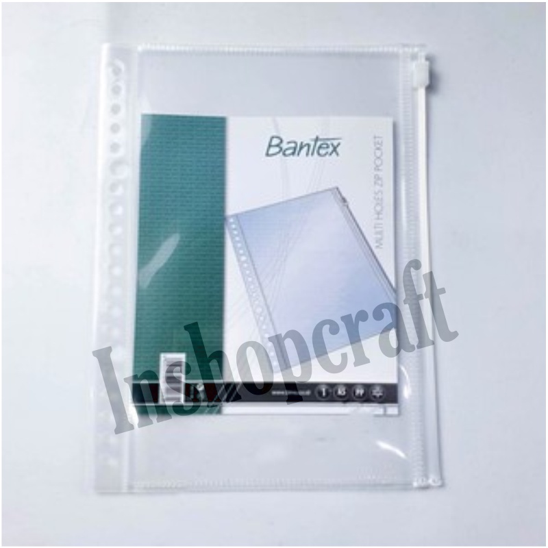

Bantex Multiholes Zip Zipper Pocket for Binder A5 B5 8072 8073 Murah [INSHOP]