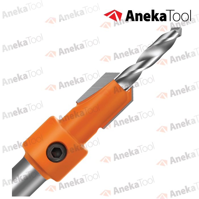Mata Bor Kayu Pelubang Drat Baut Bit Router 8 mm 5 PCS HSS Countersink
