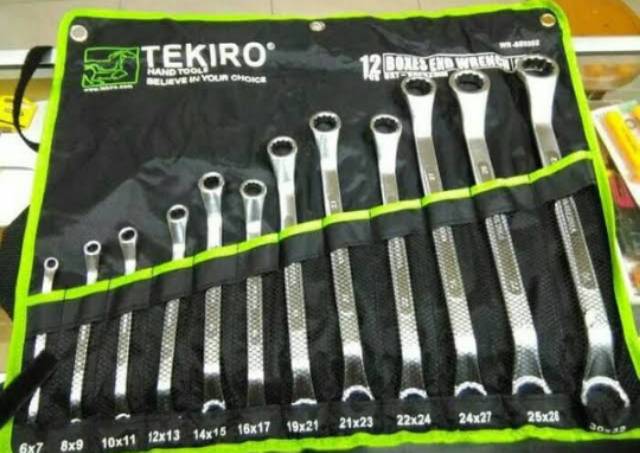 TEKIRO Kunci Ring Set 12 Pcs (6-32mm)