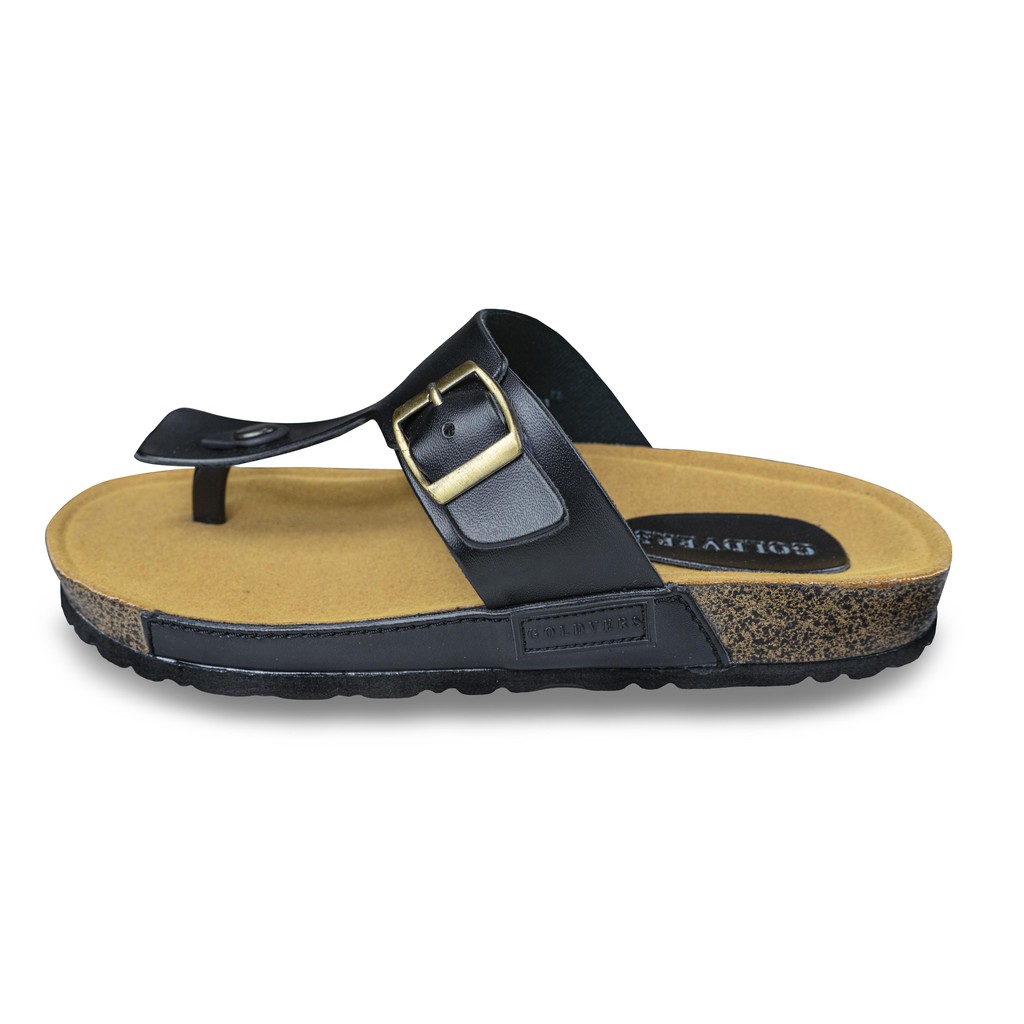 Sandal Casual Pria Dan Wanita Semi Kulit Sintetis T Bar Strep Lembut Kekinian Sythentic Rubber Nyaman