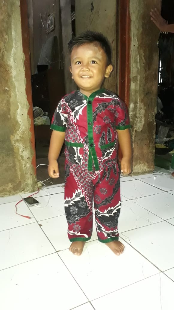 Set Piyama Batik Anak Cowok Cewek Umur 1 Sampai 2 Thn