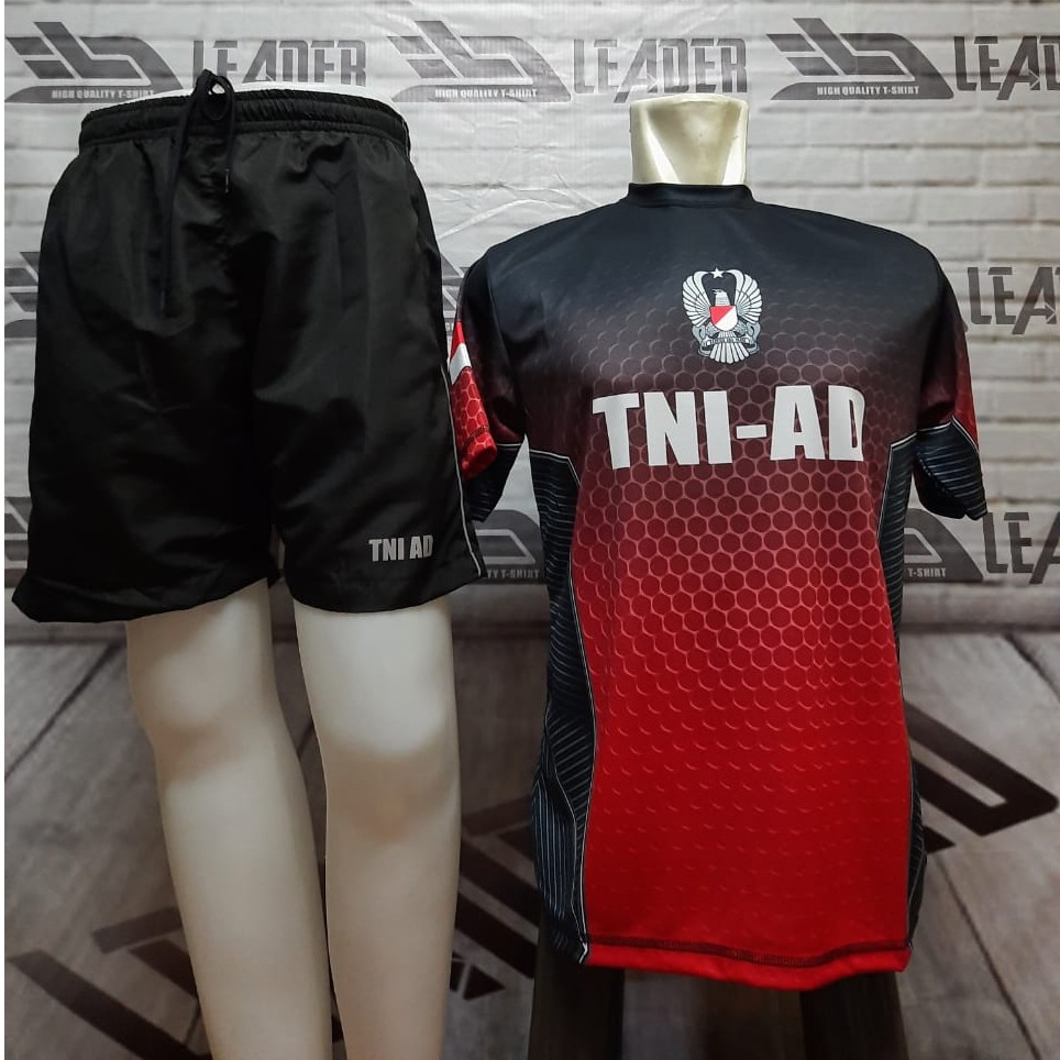 BAJU SETELAN  OLAHRAGA TNI AD MERAH FULLPRINT SUBLIME JERSEY BANDUNG #LEADER.D