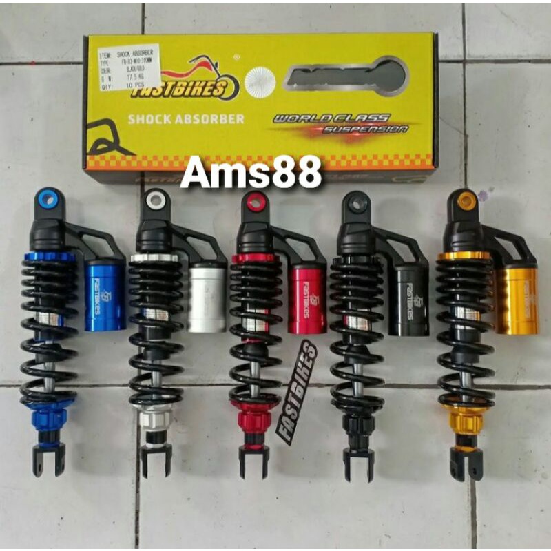 Shock Matic Tabung Atas FastBikes ShockBreaker Belakang Model Copy WP Ukuran 310mm -330mm Vario Beat Scoopy Fino Xeon