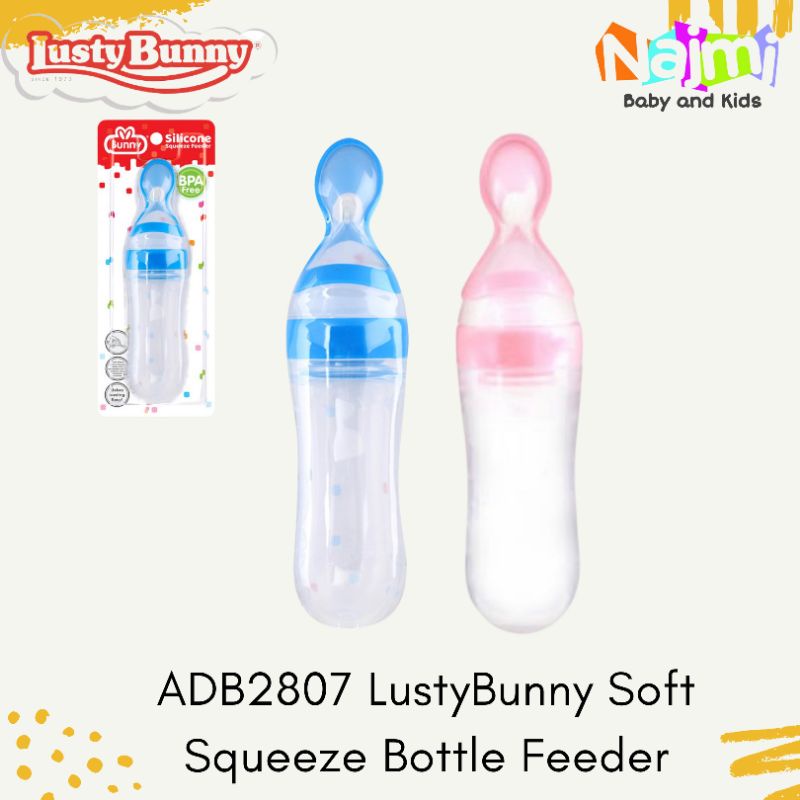 ADB-2807 LustyBunny Baby Soft Squeeze Bottle Feeder / Botol Sendok Bayi Lusty Bunny