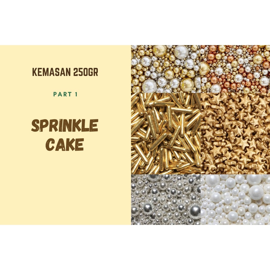 

SPRINKLE CAKE KEMASAN 250 GRAM /250GR . TRIMIT KUE KILOAN / HIASAN KUE . PART.1 (FR)