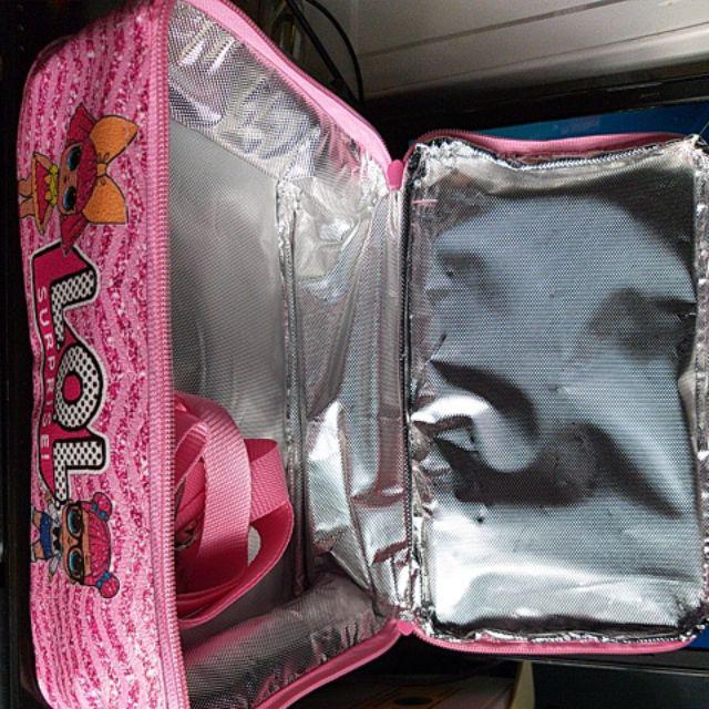 Tas Bekal Smiggle Medium Standard / Lunchbag 2 Susun Foil Tahan Panas Muat Lunch Box Yooyee Kecil