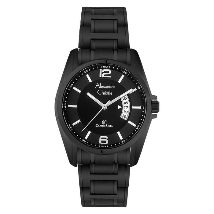JAM TANGAN PRIA ALEXANDRE CHRISTIE AC8289 AC 8289 MDBIPBA STAINLESS STRAP BLACK