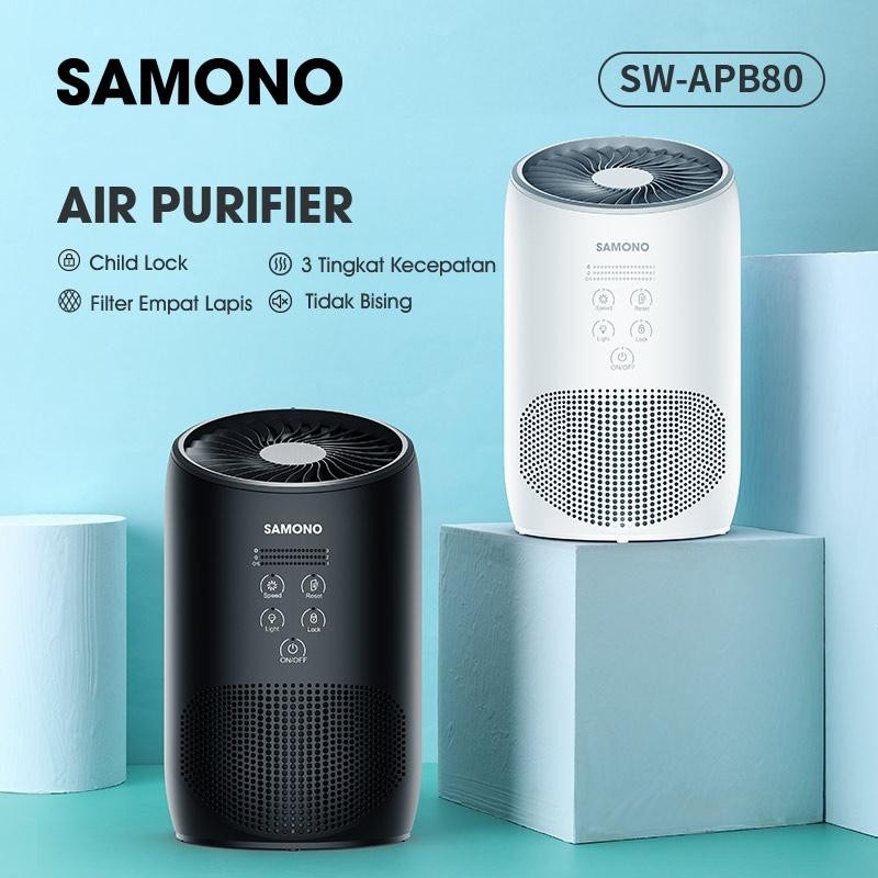 Air Purifier Samono SW-APB80 HEPA13 Filter 4 Lapis 3 Tingkat Kecepatan PEMBERSIH UDARA DALAM RUANGAN