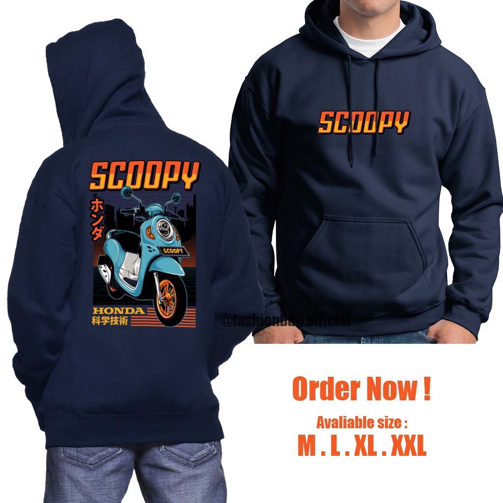 JAKET SCOOPY BAHAN TEBAL DISTRO KEREN / SWEATER HOODIE HONDA SCOOPY / SWEATER SCOOPY