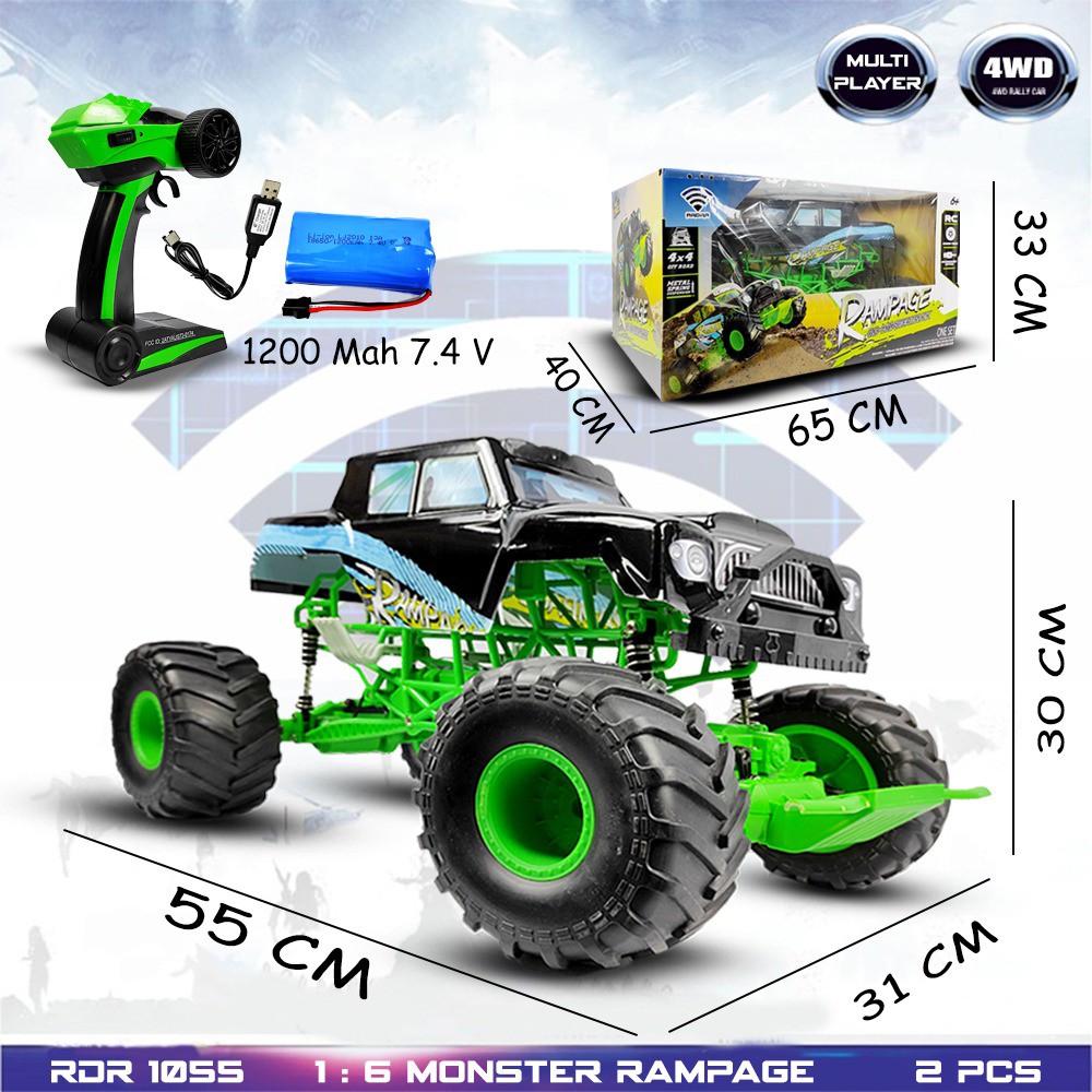 PROMO RDR1055 RC Rock Crawler Offroad Monster  Truck  Mainan  