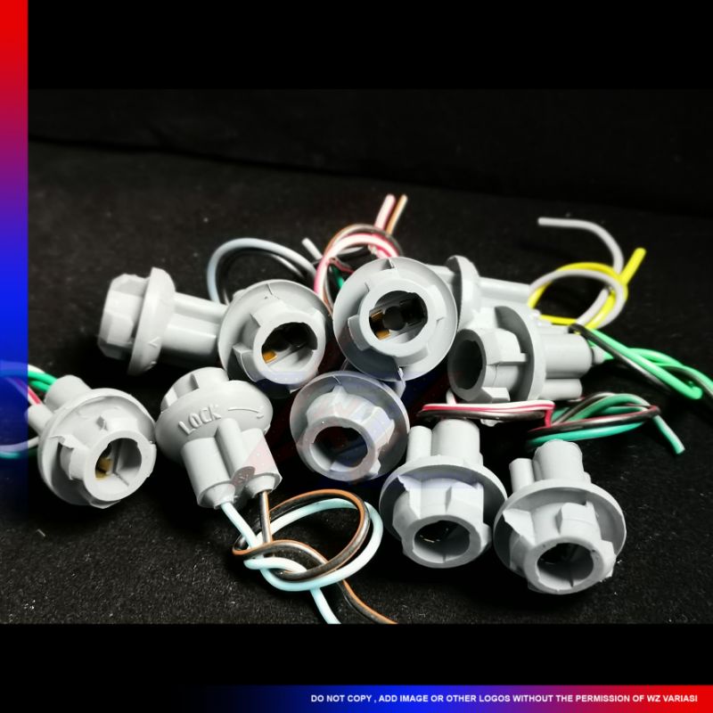 Soket bohlam T10 Soket lampu sein senja mobil / motor
