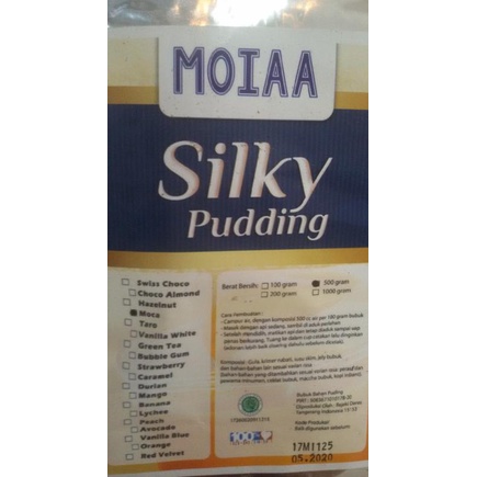 

MOIAA PUDDING SUTRA 500 GRAM/ MOIAA SILKY PUDDING/ 17 RASA/ 500 GRAM TERLARIS TERPERCAYA ORIGINAL