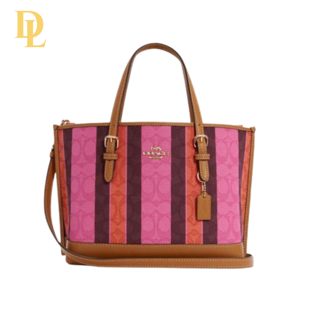 Coach Mollie Tote 25 In Signature Jacquard With Stripes (C4086)