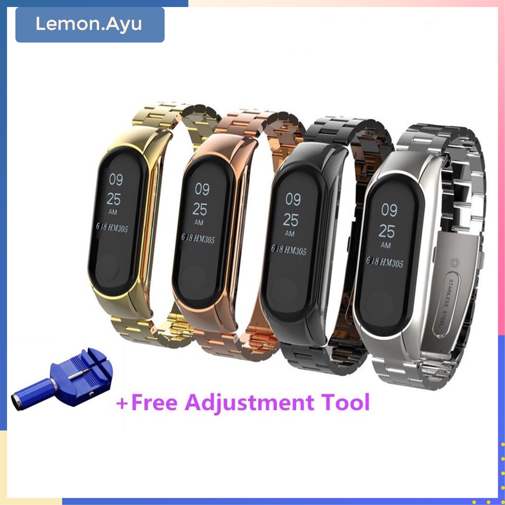 Strap Metal Stainless Xiaomi Band 3 4 5 6 Milanese Loop